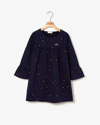 M&auml;dchen Fleece-Kleid mit Punktmuster