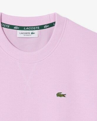 Relaxed Fit-Sweatshirt aus Piqu&eacute; mit Rundhalsausschnitt
