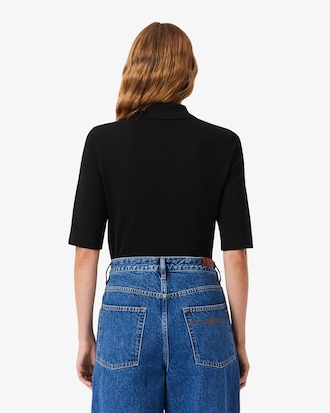 Slim Fit-Polohemd L.12.D mit Dreiviertelärmeln