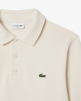 Rippstrick-Sweatshirt aus Baumwolle mit Polokragen