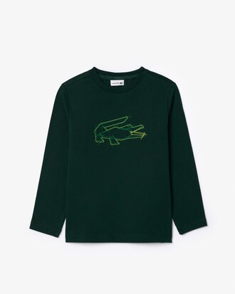 T-Shirt aus schwerer Baumwolle mit Krokodilgrafik