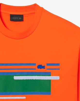 Strukturiertes T-Shirt Runway aus Jersey mit Streifen