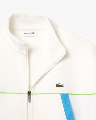 Loose Fit-Sweatshirt aus Piqué mit Reißverschluss
