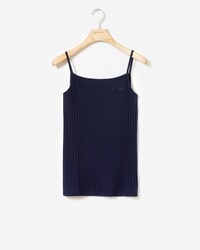 Damen-Top mit Rippenmuster und V-Ausschnitt