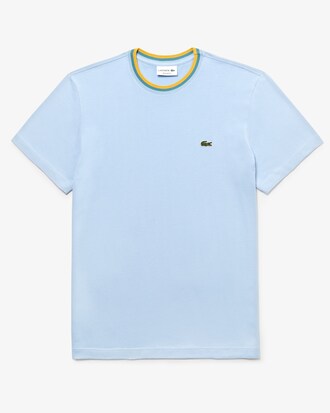 Herren-Rundhals-T-Shirt aus gestreiftem Baumwolljersey