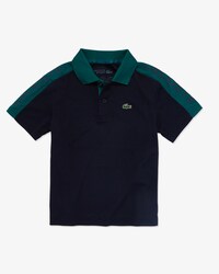 Jungen LACOSTE SPORT atmungsaktives Piqu&eacute;-Poloshirt mit Schriftzug