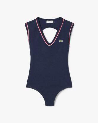 Slim Fit-Body aus Baumwolle mit freiem Rücken