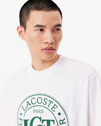 Loose Fit-T-Shirt aus schwerer Baumwolle mit Print