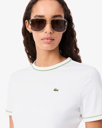 T-Shirt-Kleid mit Kontrasteinfassung aus Jersey