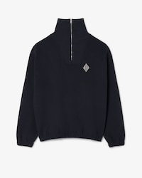 Loose Fit-Sweatshirt mit Rei&szlig;verschluss am Kragen