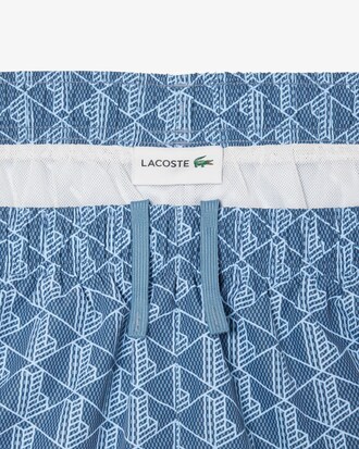 Halblange Badehose mit Monogramm-Druck