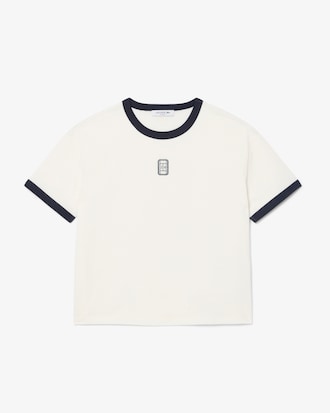 T-Shirt aus Jersey mit gesticktem Badge