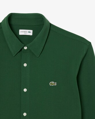 Slim Fit-Hemd aus Baumwollpiqué