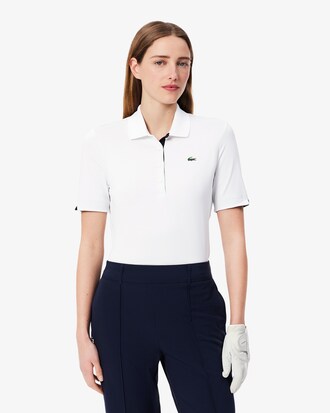 Golf-Polohemd aus Stretchgewebe mit UV-Schutz, Slim Fit