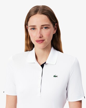 Golf-Polohemd aus Stretchgewebe mit UV-Schutz, Slim Fit