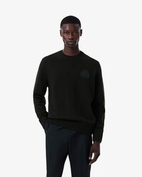 Pullover aus Wolljersey mit gesticktem Wappen