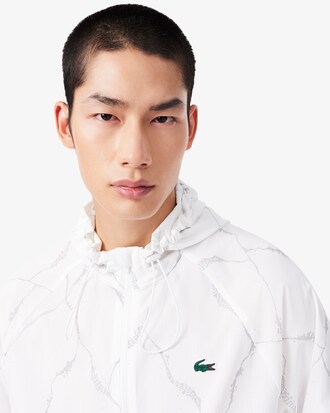 Tennisjacke mit reflektierendem Kroko-Print