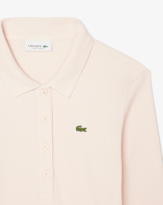 Slim Fit-Polohemd L.12.D aus gerippter Baumwolle
