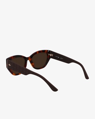 Rechteckige Acetat-Sonnenbrille mit Monogramm