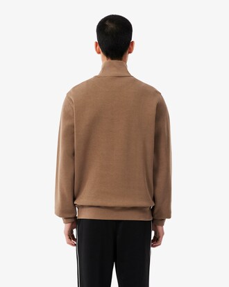 Sweatshirt aus Interlock mit hohem Kragen und Rei&szlig;verschluss