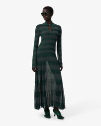 Maxi-Kleid aus Pointelle mit Polokragen