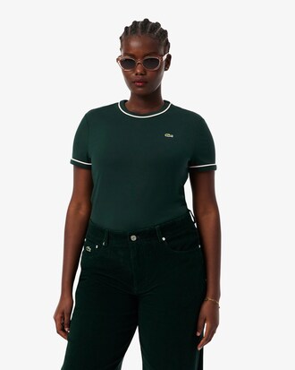 T-Shirt aus Jersey mit Kontrasteinfassung