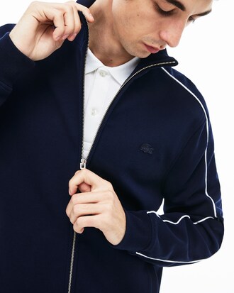 Herren-Sweatshirt aus Milano-Baumwolle mit Kontraststreifen