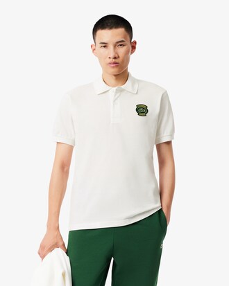 Classic Fit-Polohemd aus Mini-Piqu&eacute; mit Badge