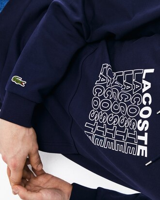 Herren-Sweatshirt aus Fleece mit gedrucktem Schriftzug