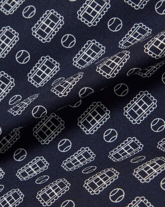 Oversized-Polohemd mit Tennis-Print