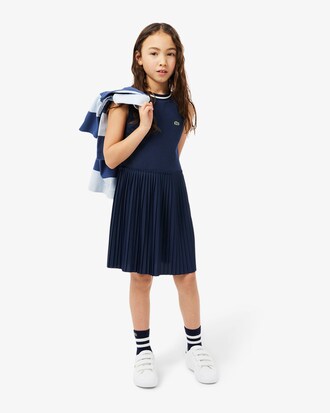 Ärmelloses Kleid aus Jersey mit Faltenrock