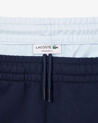 Shorts aus Baumwollfleece mit Colorblock-Design
