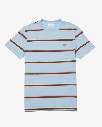 Herren Rundhals-T-Shirt mit farbigen Streifen