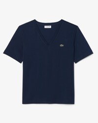 Relaxed Fit-T-Shirt aus weicher Baumwolle mit V-Ausschnitt