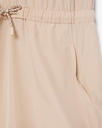 Relaxed Fit Zipped Taffeta Polo Dress