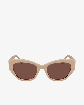 Rechteckige Acetat-Sonnenbrille mit Monogramm