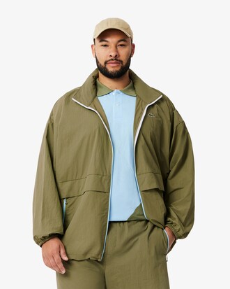 Wasserabweisende Windjacke mit abnehmbarer Kapuze
