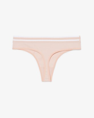 Tanga aus Baumwolle mit gestreiftem Bund