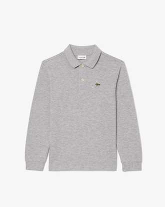 Polohemd aus Petit Piqué mit langen Ärmeln