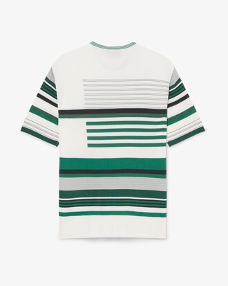 Oversized-T-Shirt Runway aus Satin mit Streifen