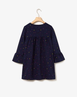 M&auml;dchen Fleece-Kleid mit Punktmuster