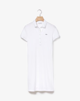 Damen-Polokleid aus Baumwoll-Mini-Piqu&eacute; mit Stretch