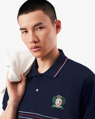 Classic Fit-Polohemd L.12.12 mit gesticktem Badge