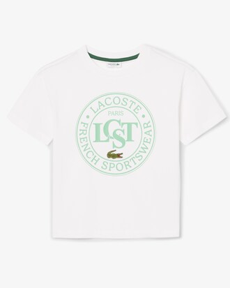 T-Shirt aus Baumwolle mit Kontrast-Badge