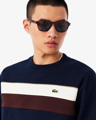 Sweatshirt aus Fleece mit Colorblock-Design