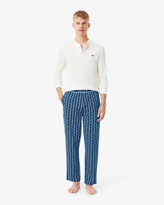 Pyjamahose aus Popeline mit Monogramm