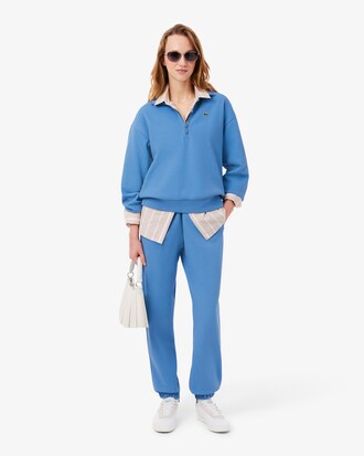 Sweatshirt aus Piqu&eacute; mit Rei&szlig;verschluss und hohem Kragen