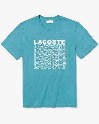 Herren-Rundhals-T-Shirt aus Baumwolljersey mit Kroko-Schriftzug