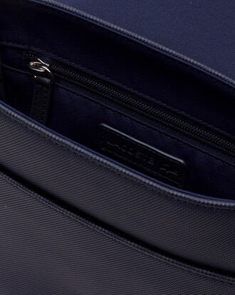 Klassische Herren-Schultertasche mit Klappverschluss