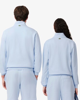 Sweatshirt mit Rei&szlig;verschluss, hohem Kragen und Print